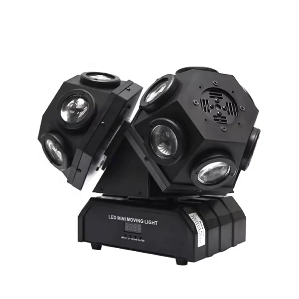 Laser Stage Move Headlights Three Heads RGBW Rotating Moving DMX512 for Disco Party Bar Lamp