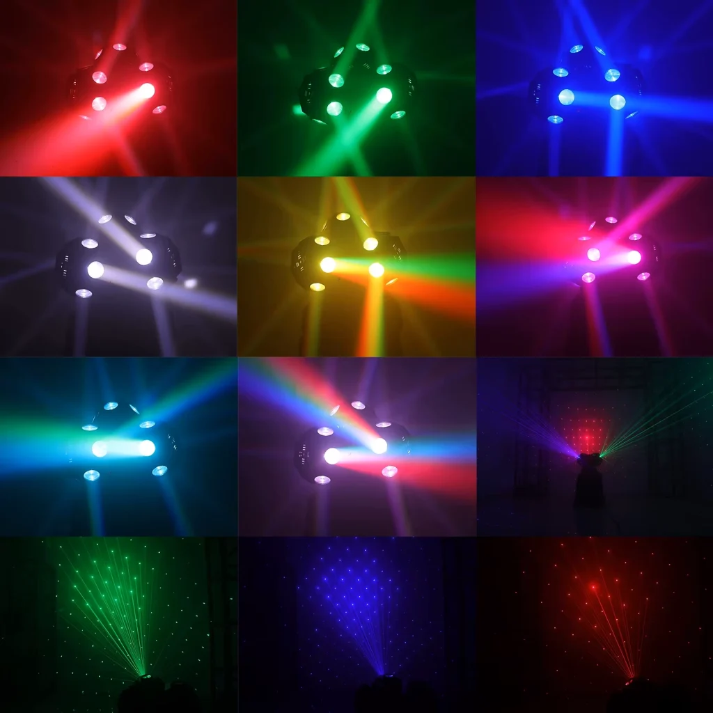 Laser Stage Move Headlights Three Heads RGBW Rotating Moving DMX512 for Disco Party Bar Lamp Laser Stage Move Headlights Three Heads RGBW Rotating Moving DMX512 for Disco Party Bar Lamp