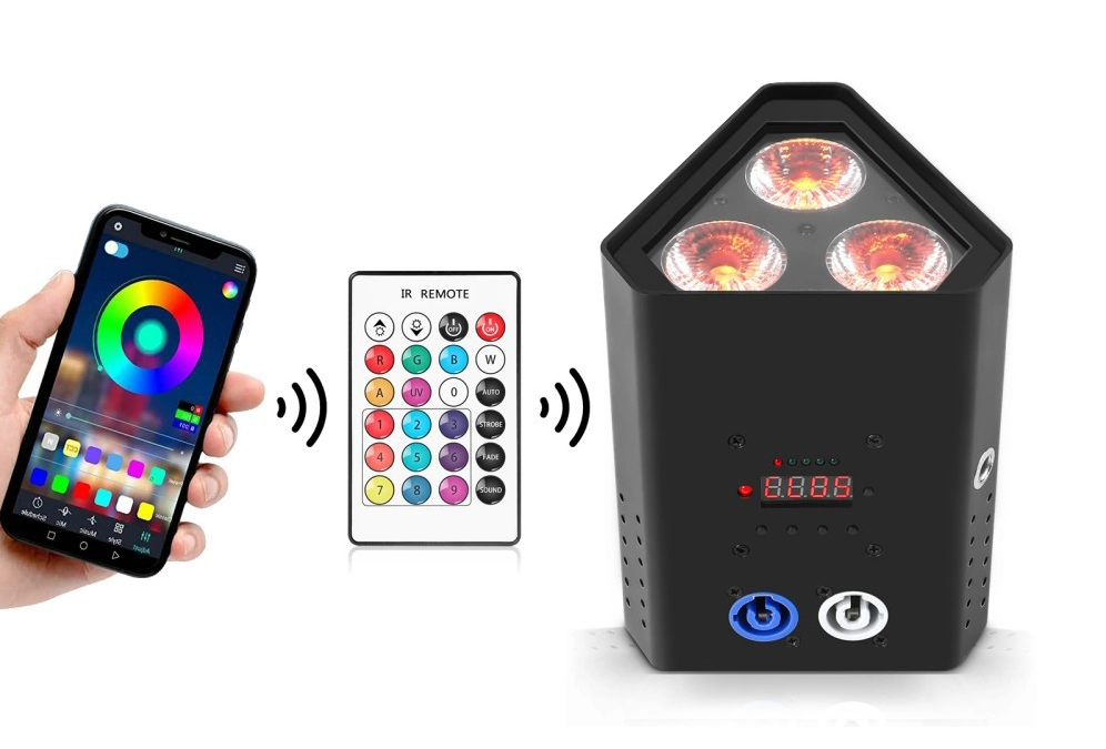 Triangular shaped battery powered par lights Triangular shaped battery powered par lights