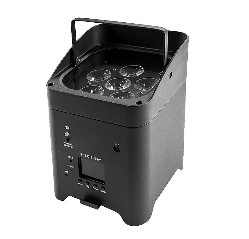 Spot battery powered uplights wireless RGBAW+UV lighting with D-Fi DMX control Spot battery powered uplights wireless RGBAW+UV lighting with D-Fi DMX control