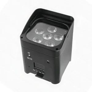 Spot battery powered uplights wireless RGBAW+UV lighting with D-Fi DMX control